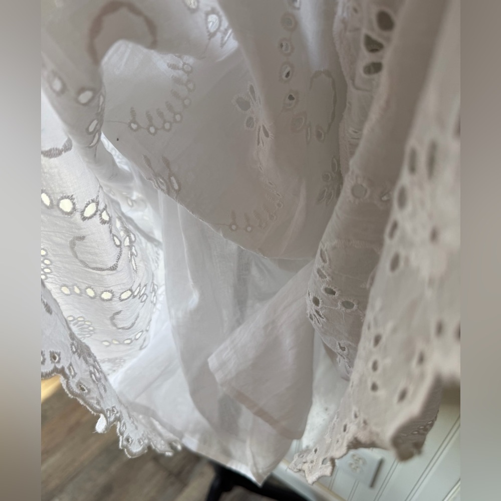 Debbie Katz South Beach Elegant White Eyelet Dress. L. - Picture 7 of 11